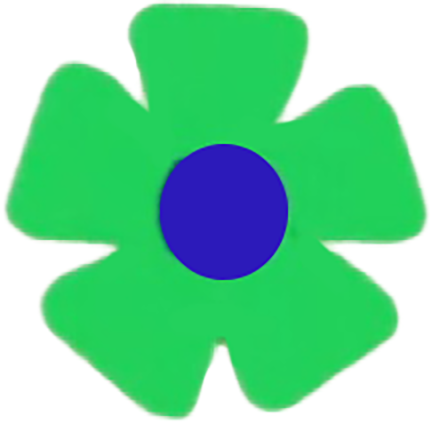 Drifting Green Flower Small